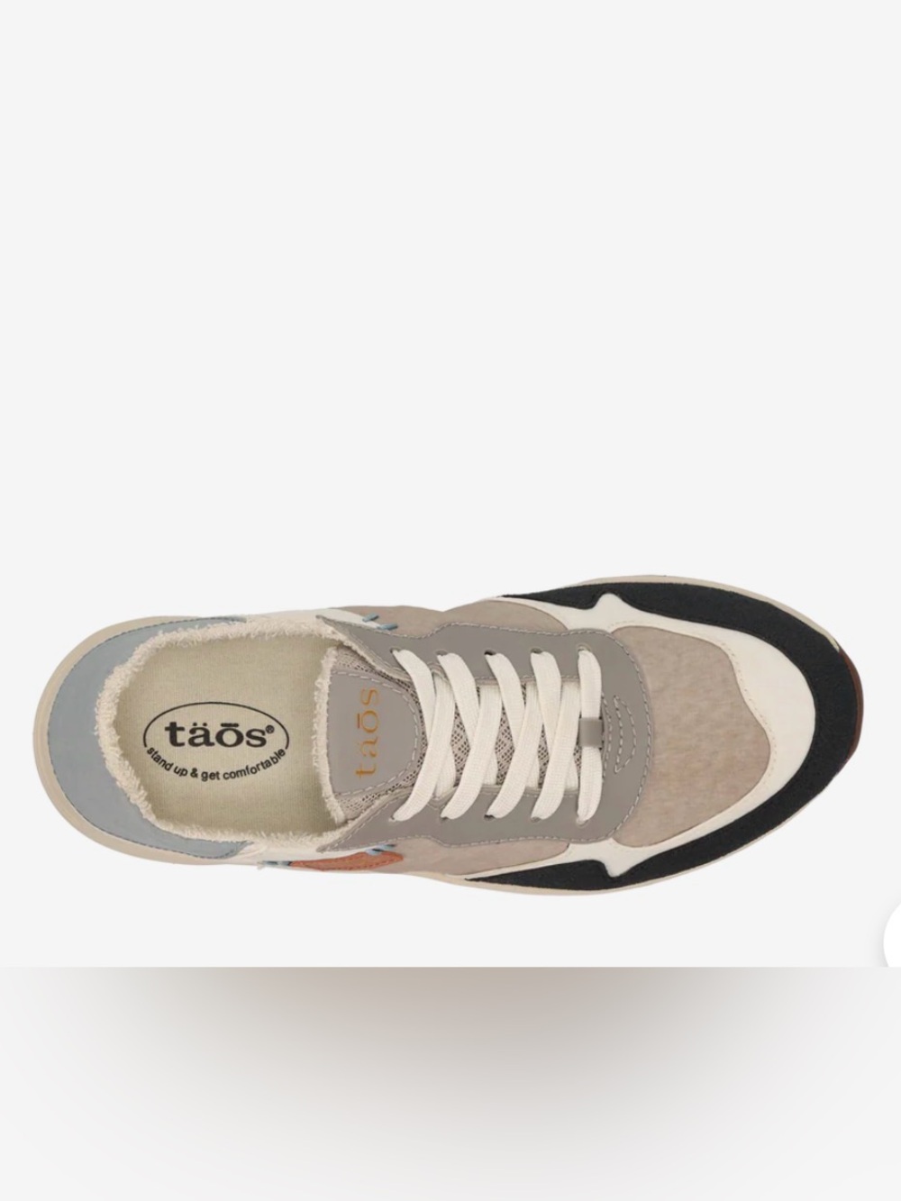 Taos Beige/Periwinkle/Gray Low-Top Slip-On Sneakers - Picture 4 of 11